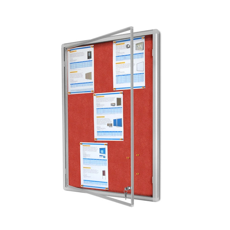 GC-TS 60x100x3cm tekstylna szara Gablota otwierana
