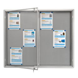GCD-MS 120x100x3cm Mag. Srebrna Gablota dwudrzwiowa otwierana