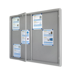 GCD-MS 150x100x3cm Mag. Srebrna Gablota dwudrzwiowa otwierana