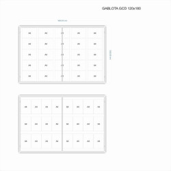 GCD-K 180x120x3cm Korek Gablota dwudrzwiowa otwierana