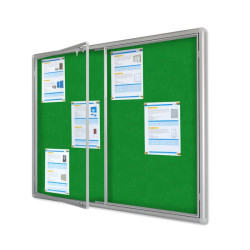 GCD-TZ 120x100x3cm Tekstylna Zielona Gablota dwudrzwiowa otwierana