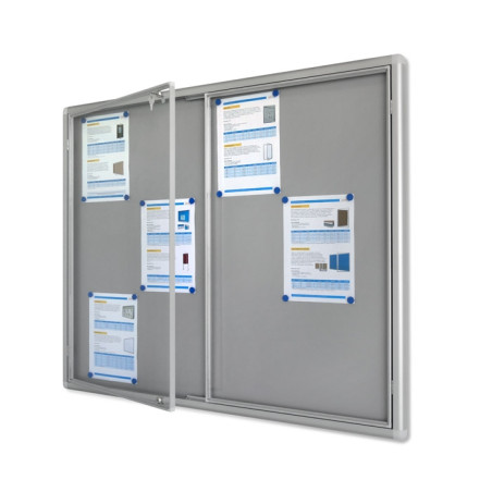 GCD-MS 200x100x3cm Mag. Srebrna Gablota dwudrzwiowa otwierana