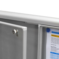 GCD-MS 200x100x3cm Mag. Srebrna Gablota dwudrzwiowa otwierana