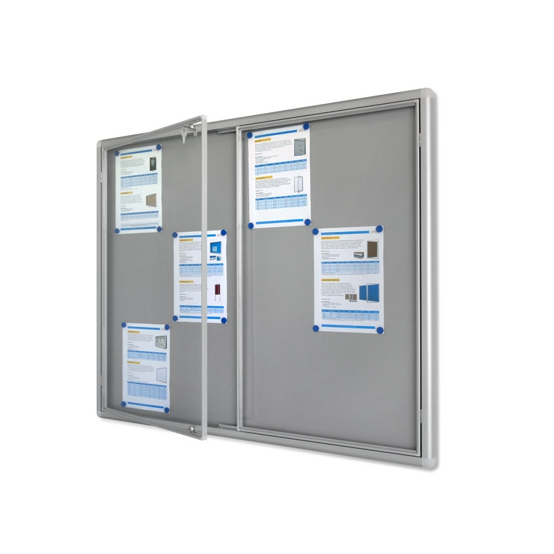 GCD-MS 100x70x3cm Mag. Srebrna Gablota dwudrzwiowa otwierana