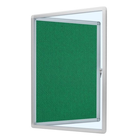 GO-TZ 80x120cm Tekstylna Zielona Gablota ogłoszeniowa jednodrzwiowa
