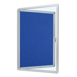 GO-TN 80x120cm Tekstylna Niebieska Gablota ogłoszeniowa jednodrzwiowa