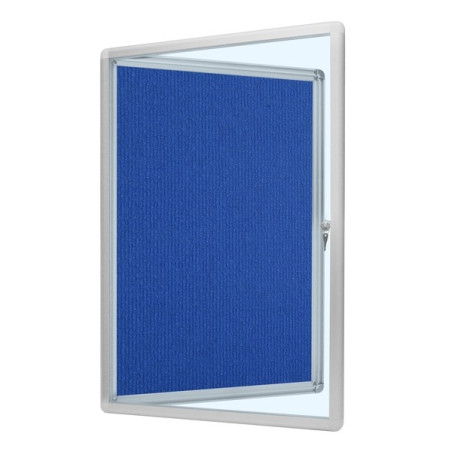 GO-TN 70x100cm Tekstylna Niebieska Gablota ogłoszeniowa jednodrzwiowa