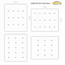 GO-TS 100x120cm Tekstylna Szara Gablota ogłoszeniowa jednodrzwiowa