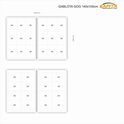 GOG-M 140x100x6cm Mag. Biała Gablota ogłoszeniowa dwudrzwiowa