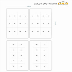 GOG-K 180x120x6cm Korek Gablota ogłoszeniowa dwudrzwiowa