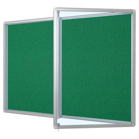 GOG-TZ 200x100x6cm Tekstylna Zielona Gablota ogłoszeniowa dwudrzwiowa