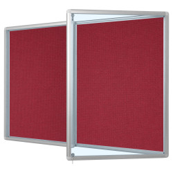 GOG-TC 140x100x6cm Tekstylna Czerwona Gablota ogłoszeniowa dwudrzwiowa
