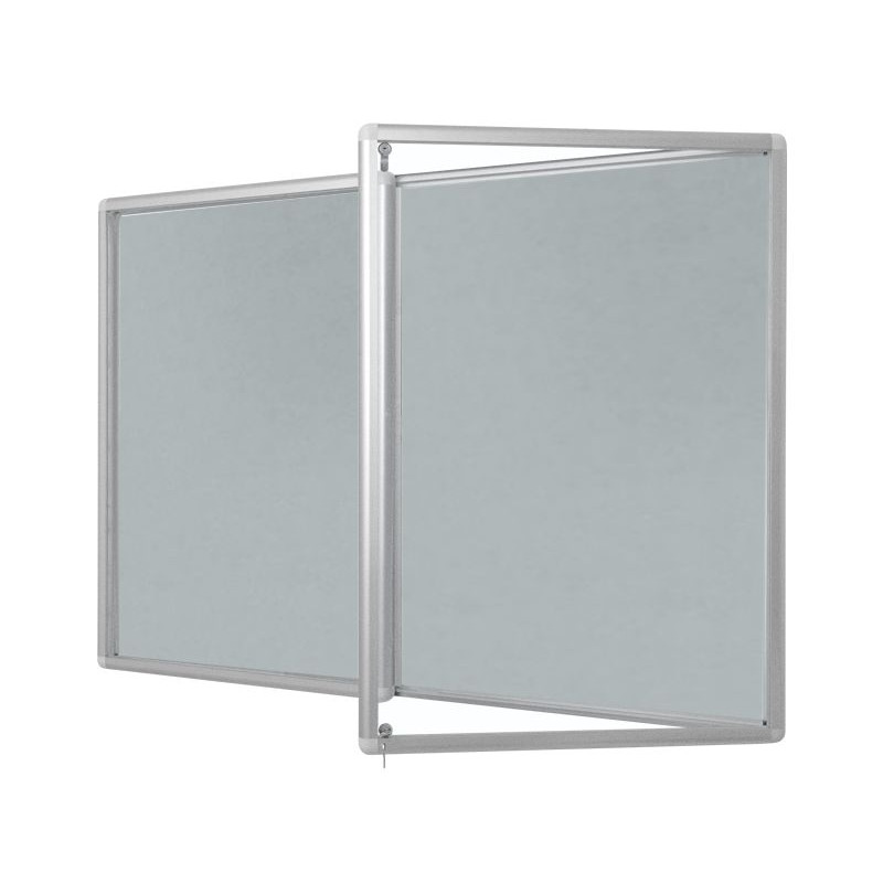 GOG-TS 200x100x6cm Tekstylna Szara Gablota ogłoszeniowa dwudrzwiowa GOG-TS 200x100x6cm Tekstylna Szara Gablota ogłoszeniowa dwudrzwiowa