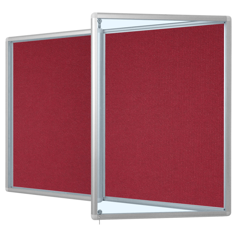 GOG-TC 200x100x6cm Tekstylna Czerwona Gablota ogłoszeniowa dwudrzwiowa GOG-TC 200x100x6cm Tekstylna Czerwona Gablota ogłoszeniowa dwudrzwiowa