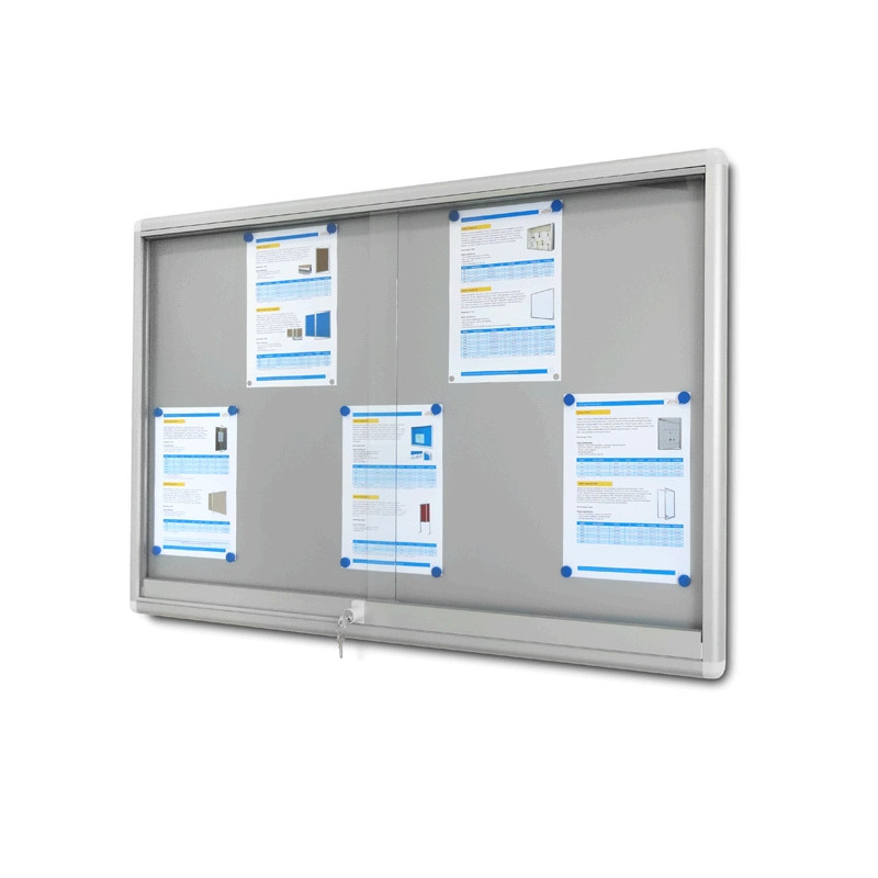 GCS-H 140x80x3cm Mag. Biała Gablota ogłoszeniowa drzwi przesuwne, szkło hartowane GCS-H 140x80x3cm Mag. Biała Gablota ogłoszeniowa drzwi przesuwne, szkło hartowane