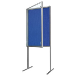 GWL-TN 80x120x190cm Tekstylna Niebieska Gablota ogłoszeniowa wolnostojąca