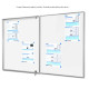 GTA-M 150x100cm G75x100+T75x100cm Gablota z tablicą. Magnetyczna