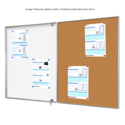 GTA-M/K 120x90cm G60x90+T60x90cm Gablota z tablicą. Magnetyczna/Korek