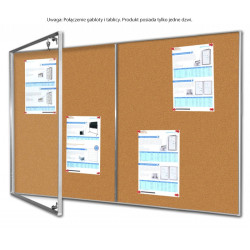 GTA-K 150x100cm G75x100+T75x100cm Gablota z tablicą. Korek