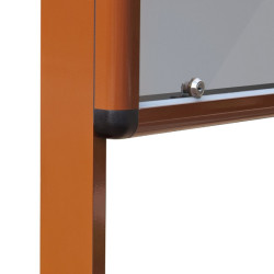 GOZ-WL-BR 150x100x200+50cm rama brązowa Gablota stojąca jednodrzwiowa