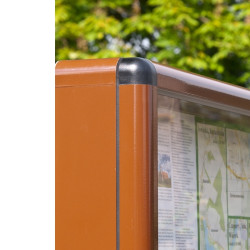 GOZ-WL-BR 150x100x200+50cm rama brązowa Gablota stojąca jednodrzwiowa