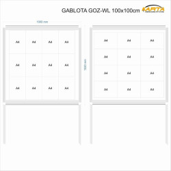 GOZ-WL-Z 100x100x200+50cm rama zielona Gablota stojąca jednodrzwiowa