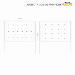 GOZ-WL-ZI 150x100x200+50cm rama brązowa Gablota stojąca jednodrzwiowa