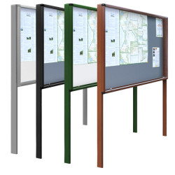 GOZ-WL-cz 150x100x200+50cm rama zielona Gablota stojąca jednodrzwiowa