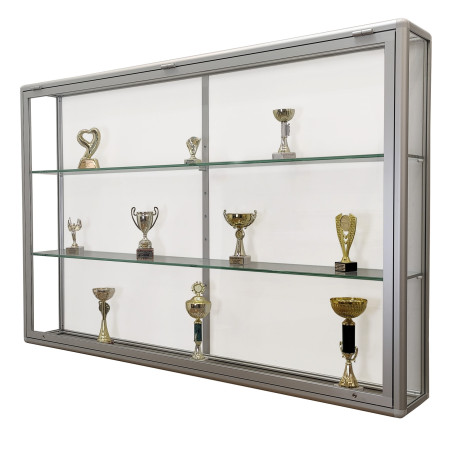 GP-S-L SWG 180x120x25cm 2 półki + lustro gablota na puchary
