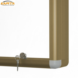 GSZ13-Z SWG 160x140x13cm złota gablota na sztandar
