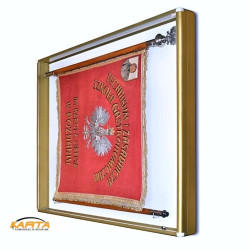 GSZ-Z SWG 150x130x10cm złota gablota na sztandar