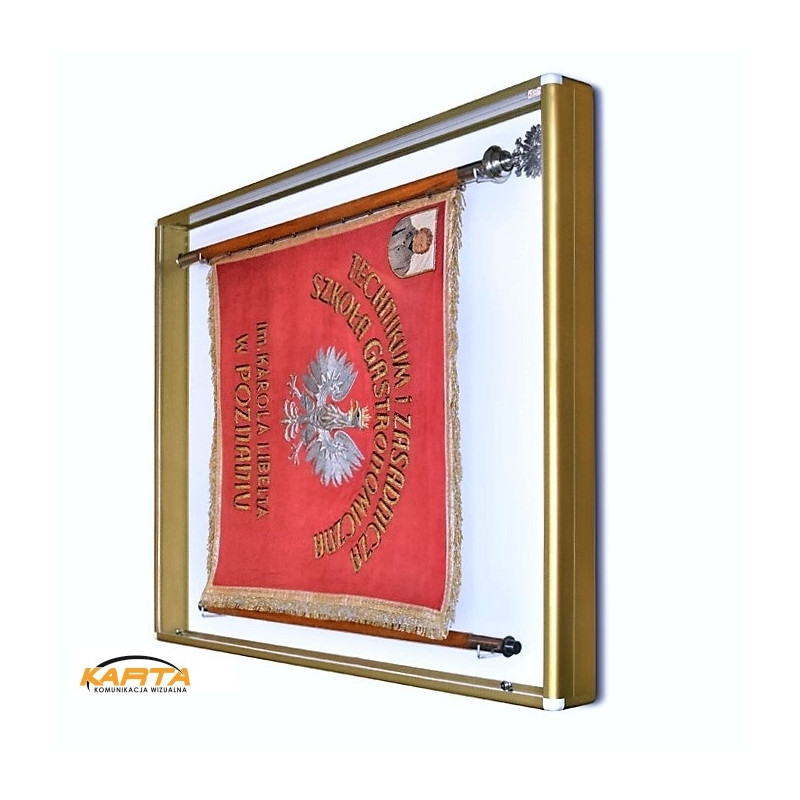 GSZ-Z SWG 150x130x10cm złota gablota na sztandar GSZ-Z SWG 150x130x10cm złota gablota na sztandar