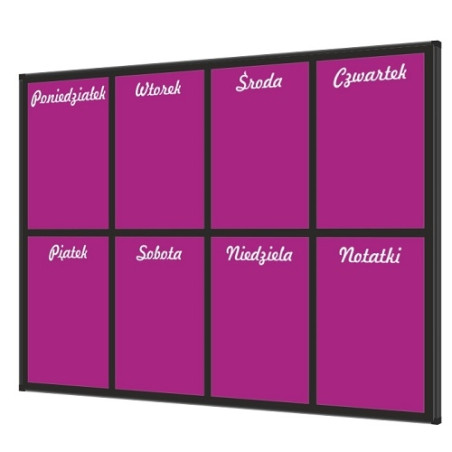 Planer Tygodniowy 100x75cm W3 fioletowy Tablica mag-such