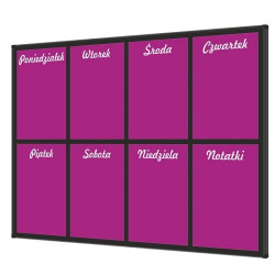 Planer Tygodniowy 120x100cm W3 fioletowy Tablica mag-such