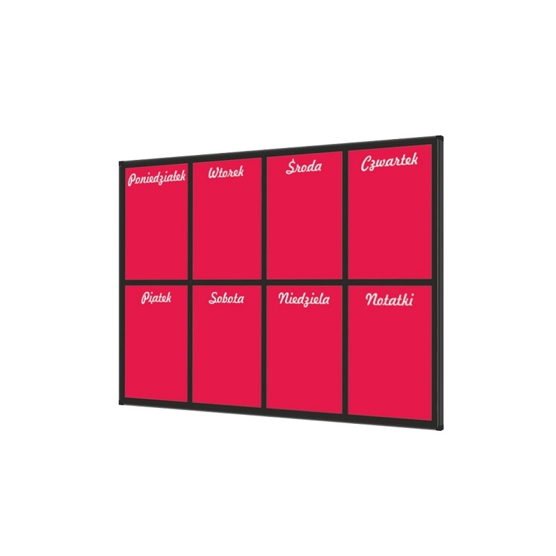 Planer Tygodniowy 150x100cm W3 czerwony Tablica mag-such Planer Tygodniowy 150x100cm W3 czerwony Tablica mag-such