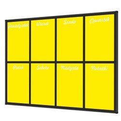 Planer Tygodniowy 150x100cm W3 żółty Tablica mag-such