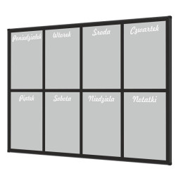 Planer Tygodniowy 200x120cm W3 szara Tablica mag-such