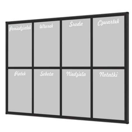 Planer Tygodniowy 200x120cm W3 szara Tablica mag-such