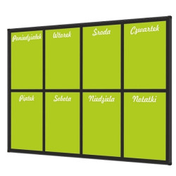 Planer Tygodniowy 170x100cm W3 zielony Tablica mag-such