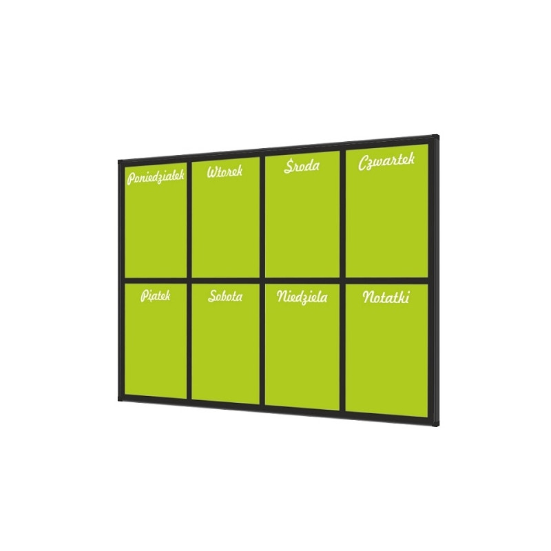 Planer Tygodniowy 170x100cm W3 zielony Tablica mag-such