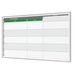 Plan lekcji T3 30k/30s/60n rama JW Tablica magnetyczna 230x100cm