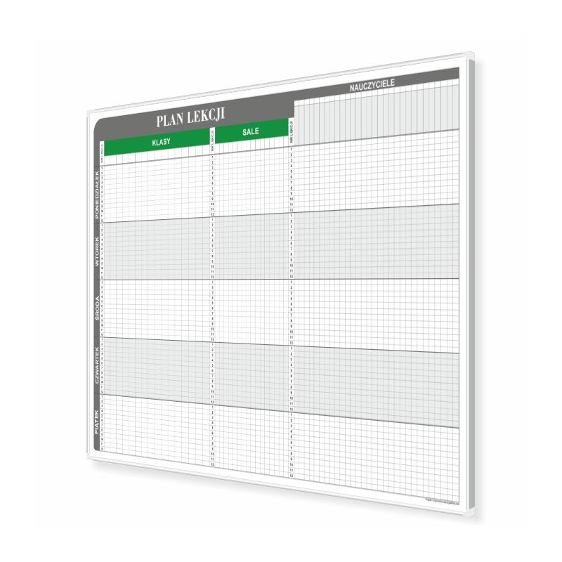 Plan lekcji T3 30k/30s/45n Tablica magnetyczna 197x92cm