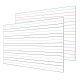 Tablica w linie dla klas 1-3, 120x100cm magnetyczna suchościeralna. Linie czarne