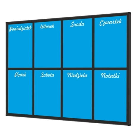 Planer Tygodniowy 150x100cm W3 niebieski Tablica mag-such