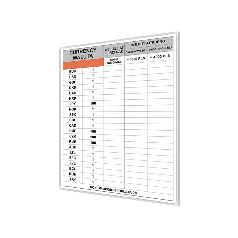 Planer kantor 75x100cm Tablica mag-such Planer kantor 75x100cm Tablica mag-such