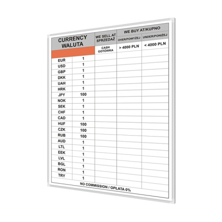 Planer kantor 75x100cm Tablica mag-such