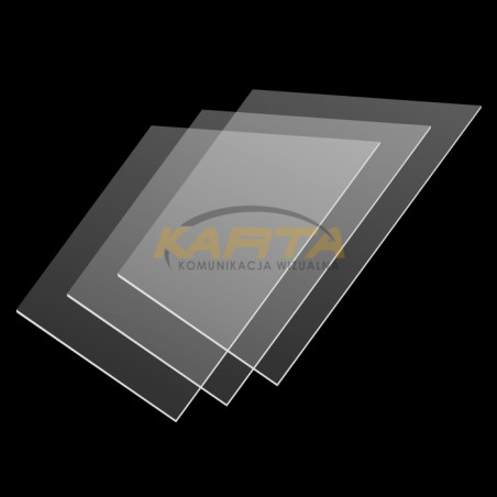 Formatka z plexi 5mm 40x50cm bezbarwna tolerancja wymiarowa +-1mm