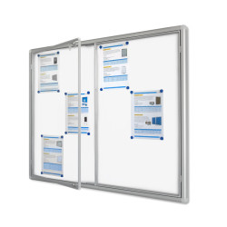 GCD-MB 150x100x3cm Mag. Biała  Gablota dwudrzwiowa otwierana