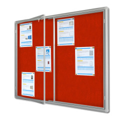 GCD-TC 100x70x3cm Tekstylna Czerwona Gablota dwudrzwiowa otwierana