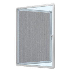 GO-TS 80x120cm Tekstylna szara Gablota ogłoszeniowa jednodrzwiowa